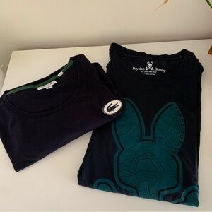 LACOSTE & PSYCHO BUNNY bundle Black and Blue T-Shirt